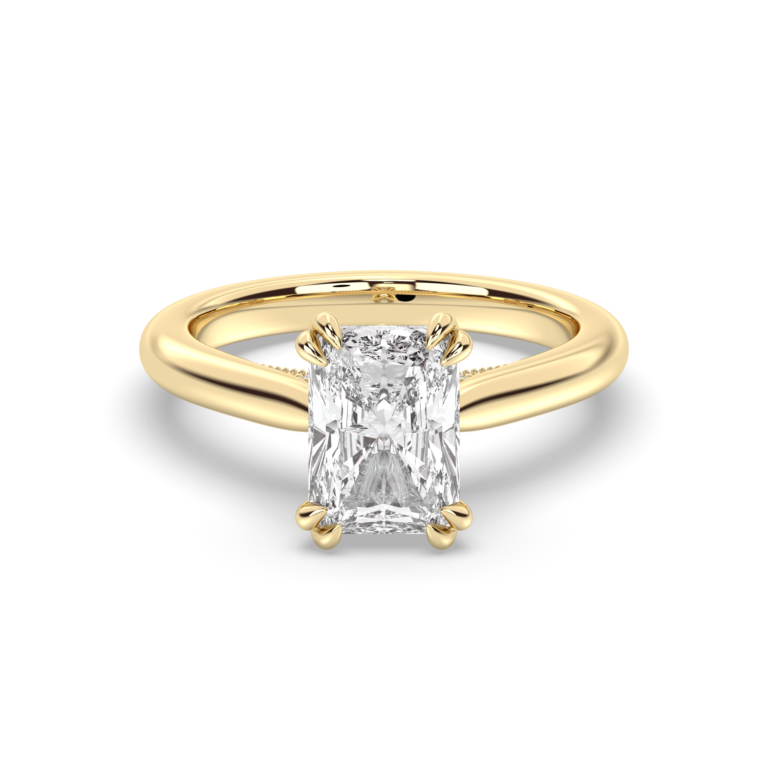 Marquise Shaped Three Stone Lab Grown Diamond Engagement Ring